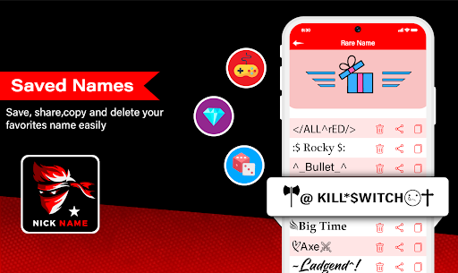 Stylish Nickname Generator App - عکس برنامه موبایلی اندروید