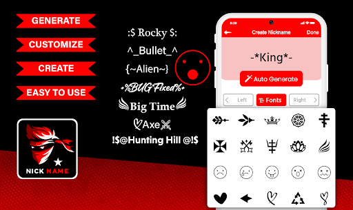 Stylish Nickname Generator App - عکس برنامه موبایلی اندروید