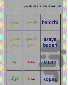 آموزش زبان بلوچی - عکس برنامه موبایلی اندروید