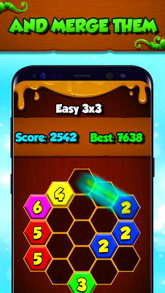 Hexa Numbers: Merge Puzzle - Gameplay image of android game