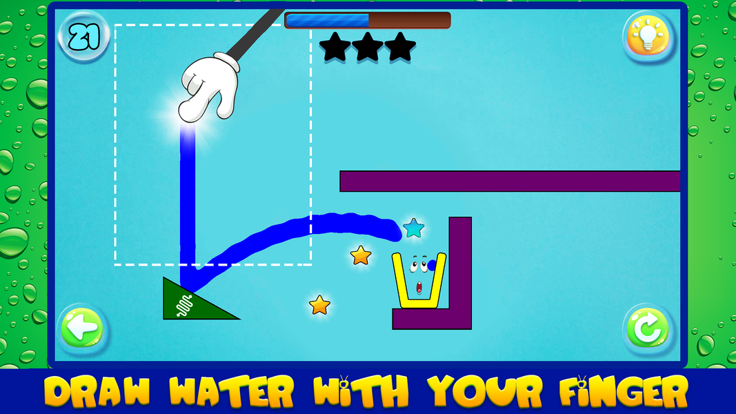 Water Draw: Physics Puzzle - عکس بازی موبایلی اندروید