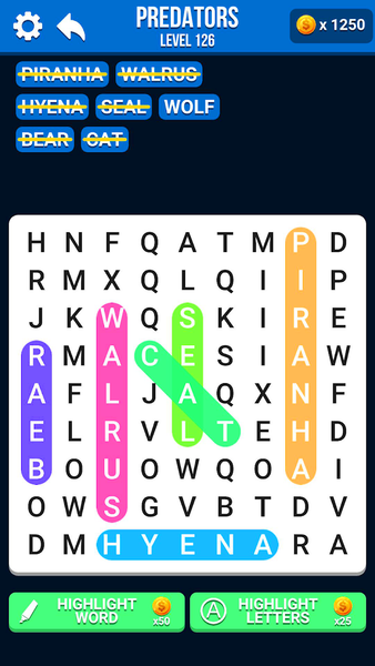 Word Search: Find Hidden Words - Gameplay image of android game