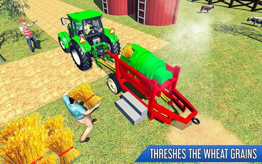 Tractor Thresher Games 3D: Farming Games - Gameplay image of android game