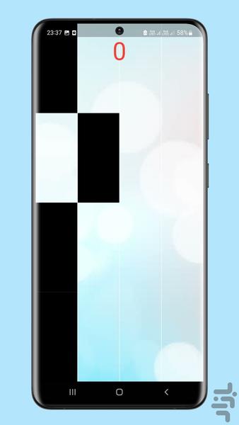 Piano Tiles game with piano - Gameplay image of android game
