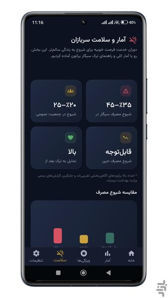 روزشمار سربازی | شمارش معکوس خدمت - عکس برنامه موبایلی اندروید
