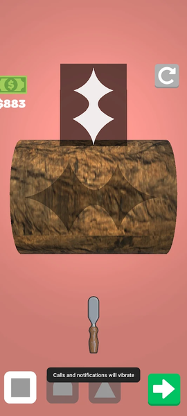 Wood Carving Turning Paint 3d - Gameplay image of android game