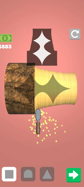 Wood Carving Turning Paint 3d - Gameplay image of android game