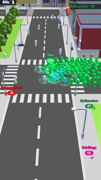 Crowd Rush - City of Town - Gameplay image of android game
