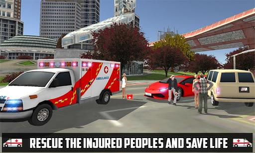 Ambulance Games Driving Sim 3D - Gameplay image of android game