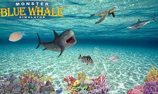 Super Monster Blue Whale Shark Game - Gameplay image of android game