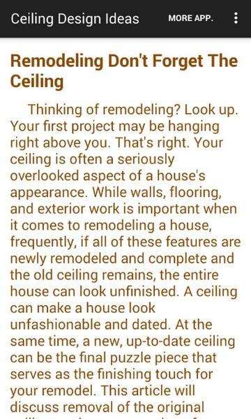 Ceiling Design Ideas - Image screenshot of android app