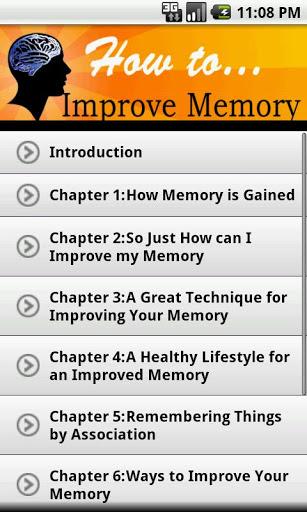 How To Improve Memory - Image screenshot of android app