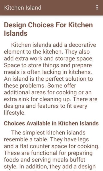 Kitchen Island - Image screenshot of android app