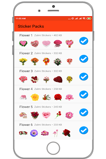 WAStickerApps - Flower Sticker - عکس برنامه موبایلی اندروید