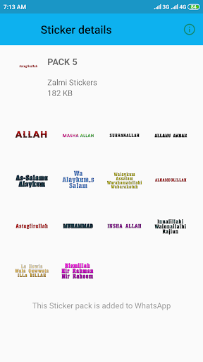 Islamic Stickers for WhatsApp - عکس برنامه موبایلی اندروید