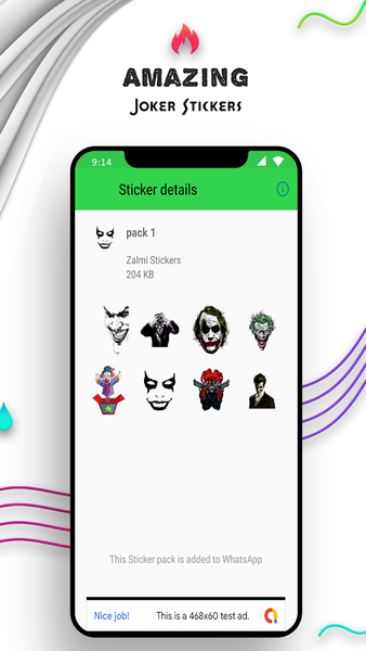 WAStickerApps - Joker Stickers - Image screenshot of android app