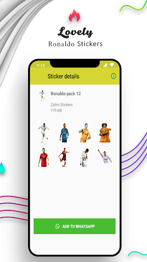 Ronaldo Stickers For Whatsapp - Image screenshot of android app