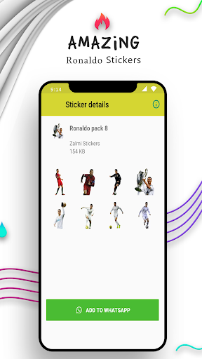 Ronaldo Stickers For Whatsapp - Image screenshot of android app