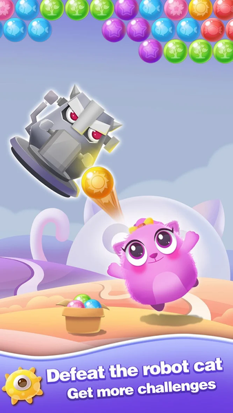 Bubble Cats - Bubble Shooter P - Gameplay image of android game