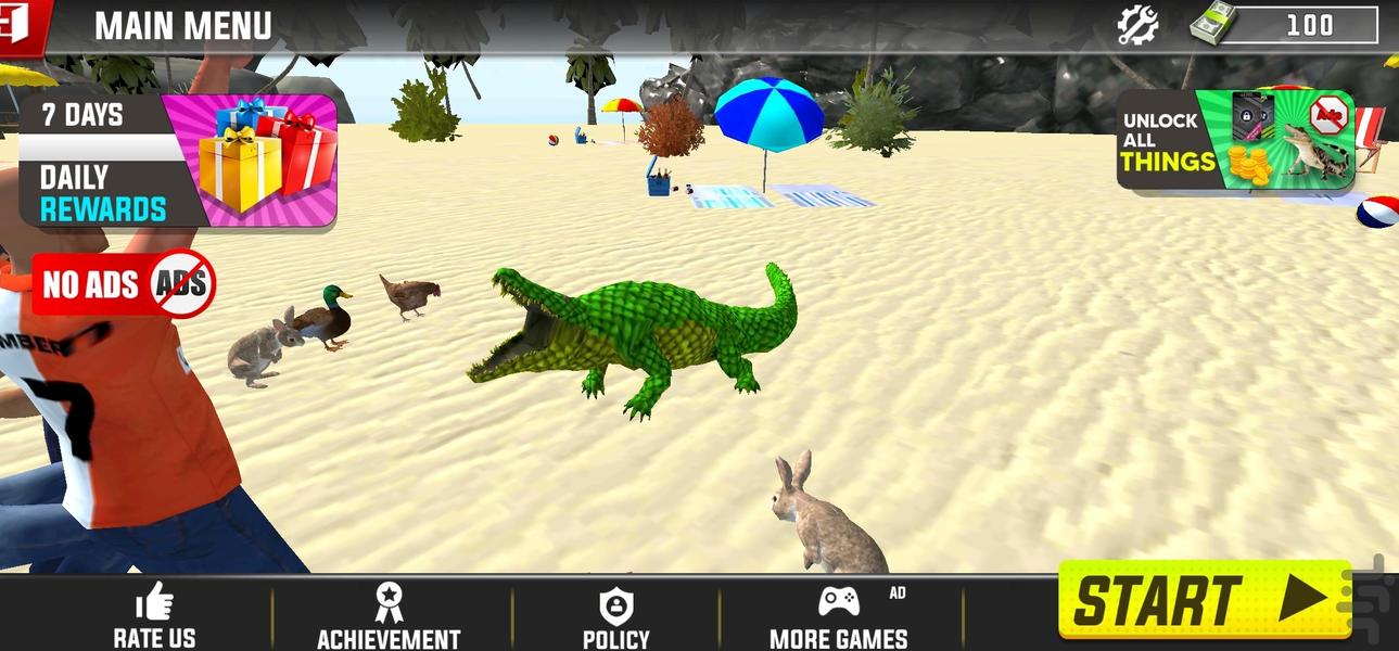 بازی کروکودیل شکارچی Iبازی شبیه سازی - Gameplay image of android game