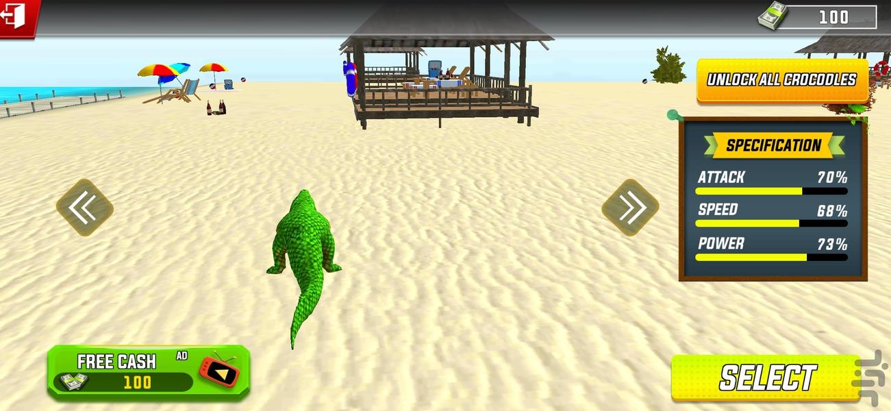 بازی کروکودیل شکارچی Iبازی شبیه سازی - Gameplay image of android game