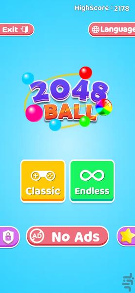 2048 توپ دونده I بازی تفننی - Gameplay image of android game