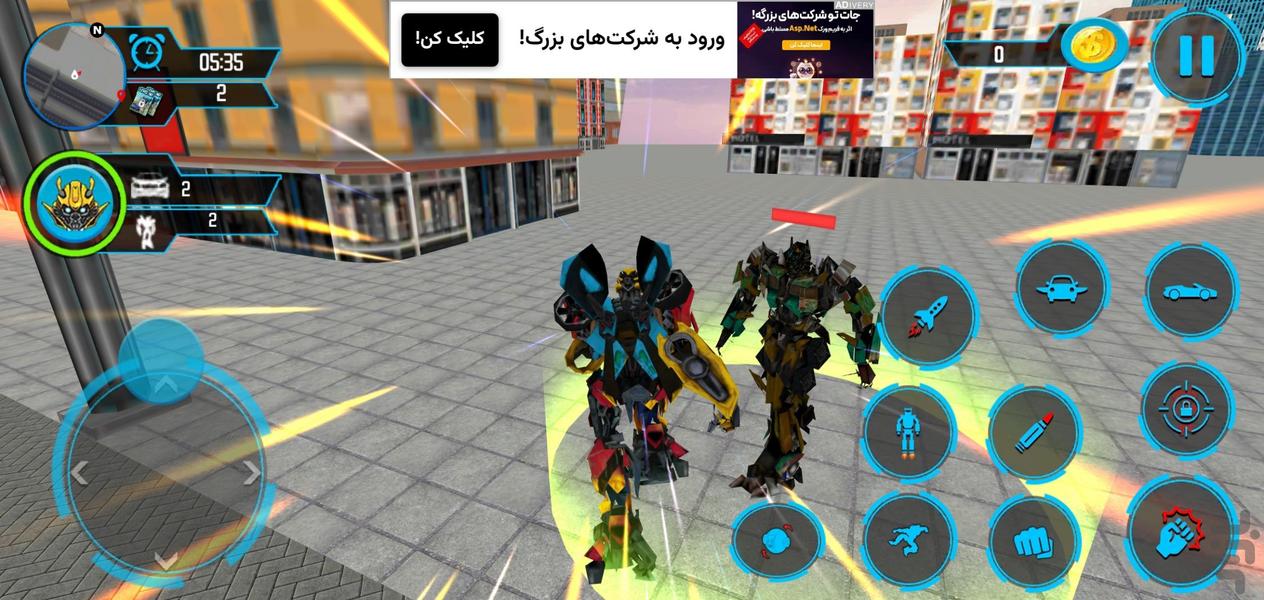 بازی ربات تبدیل شونده I بازی اکشن - عکس بازی موبایلی اندروید