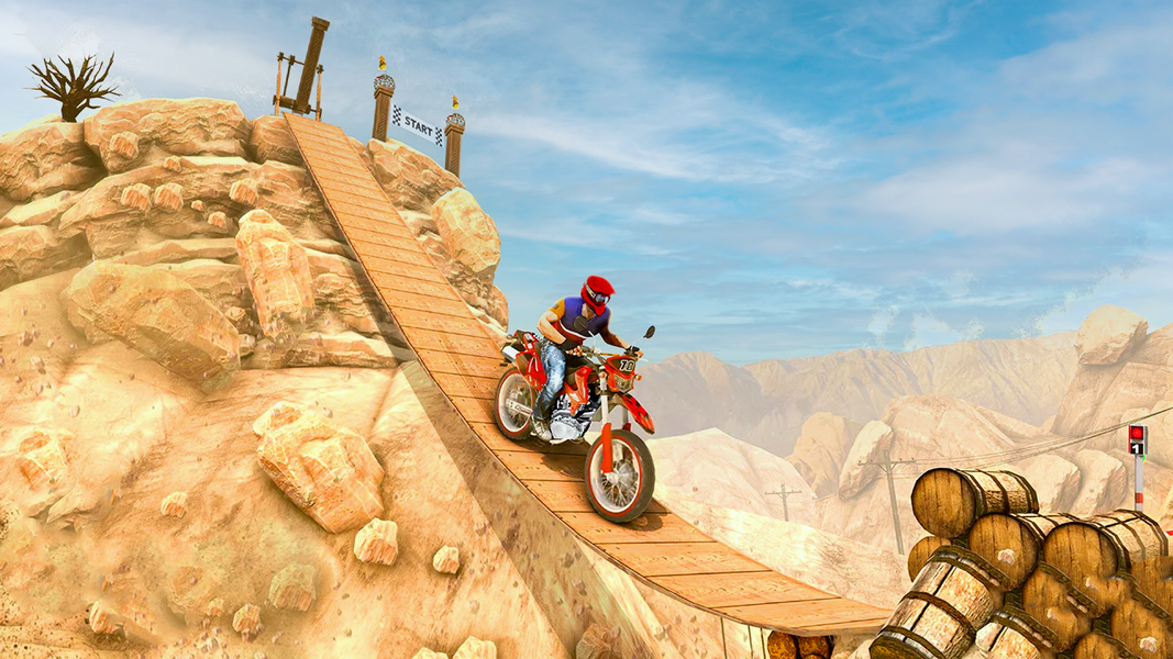 Motocross Racing Offline Games - Gameplay image of android game