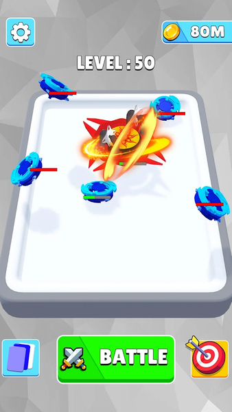 Spinner Merge: Battle Game - Gameplay image of android game
