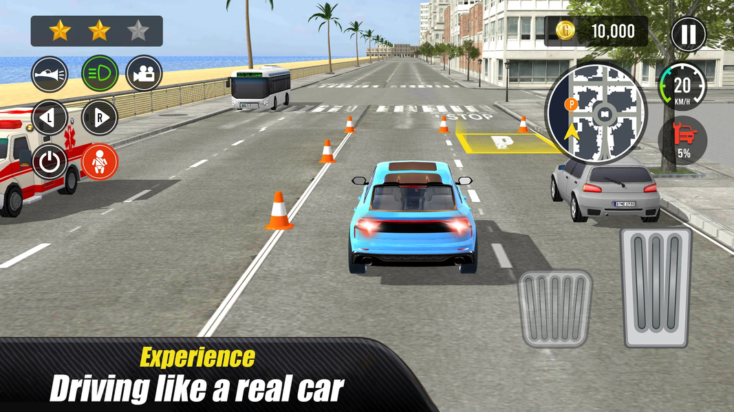 Real Car Driving School Game - Gameplay image of android game