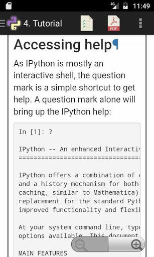 IPython (Jupyter Notebook) Reference Manual - عکس برنامه موبایلی اندروید
