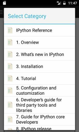 IPython (Jupyter Notebook) Reference Manual - Image screenshot of android app