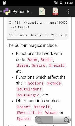 IPython (Jupyter Notebook) Reference Manual - عکس برنامه موبایلی اندروید