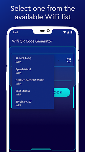 WiFi QR Code Generator & Scanner - Image screenshot of android app