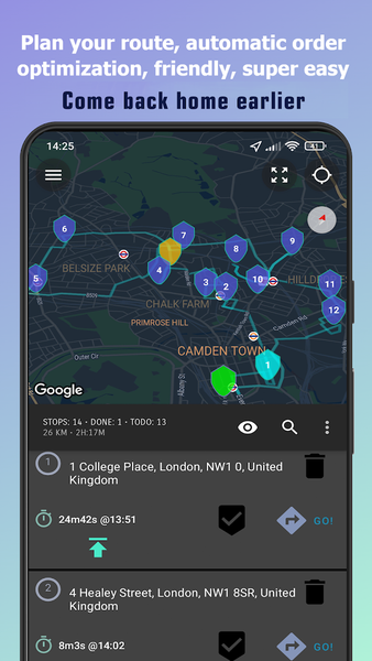 Route Planner Vision Map - Image screenshot of android app