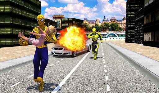 Flying spider crime city rescue game - Gameplay image of android game