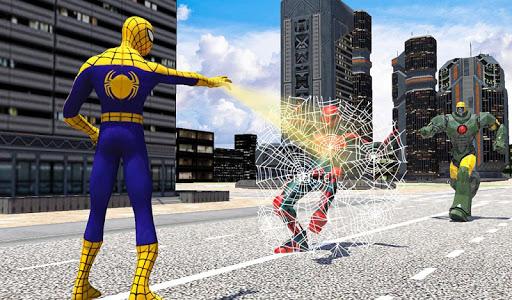 Flying spider crime city rescue game - Gameplay image of android game