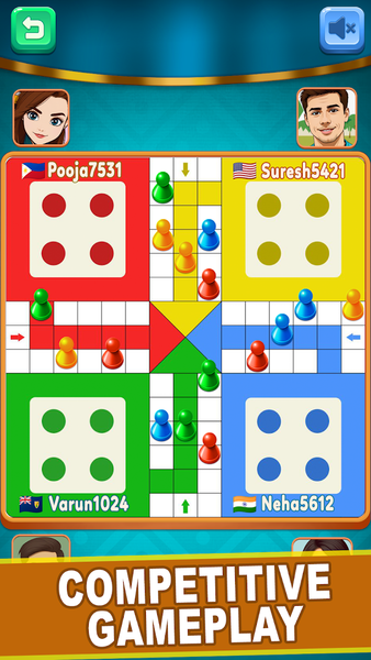 Ludo Gem - Online Multiplayer - Gameplay image of android game