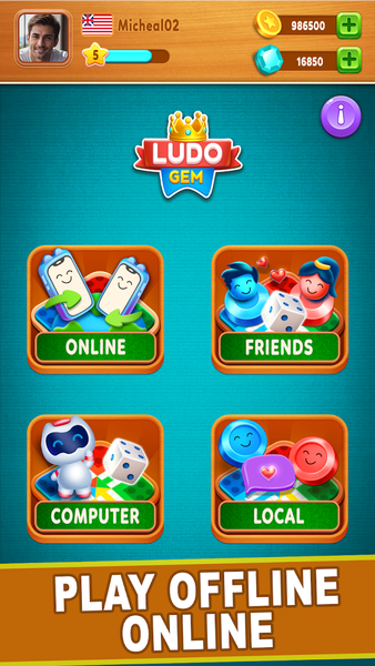 Ludo Gem - Online Multiplayer - عکس بازی موبایلی اندروید