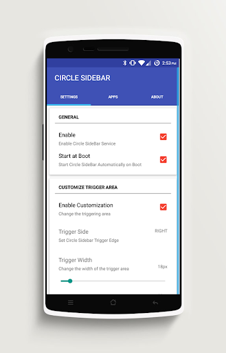 Circle SideBar - Image screenshot of android app
