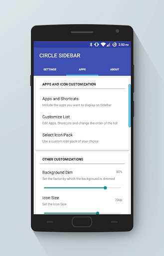 Circle SideBar - Image screenshot of android app
