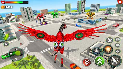 Flying Horse Robot Car Games - Image screenshot of android app