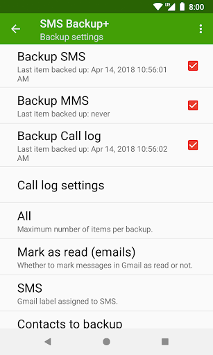 SMS Backup+ - عکس برنامه موبایلی اندروید