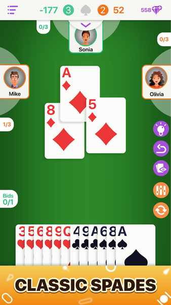 Spades - عکس بازی موبایلی اندروید