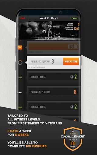0-100 Pushups Trainer - Image screenshot of android app