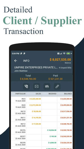 Uni Invoice & Billing Manager - عکس برنامه موبایلی اندروید