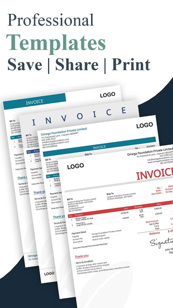 Uni Invoice & Billing Manager - عکس برنامه موبایلی اندروید