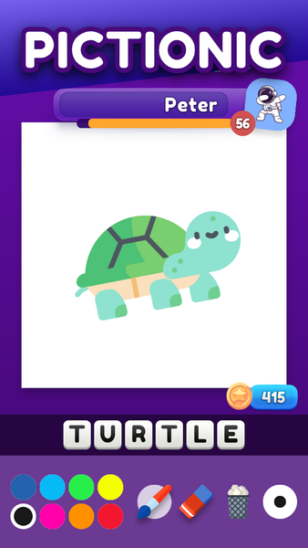 Pictionic Draw & Guess Online - Gameplay image of android game
