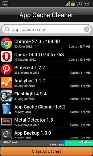 App Cache Cleaner - عکس برنامه موبایلی اندروید