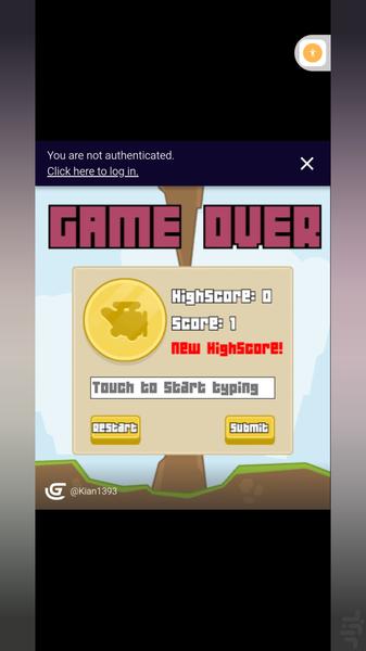 Tappy Plane (flappy bird Irani) - Gameplay image of android game